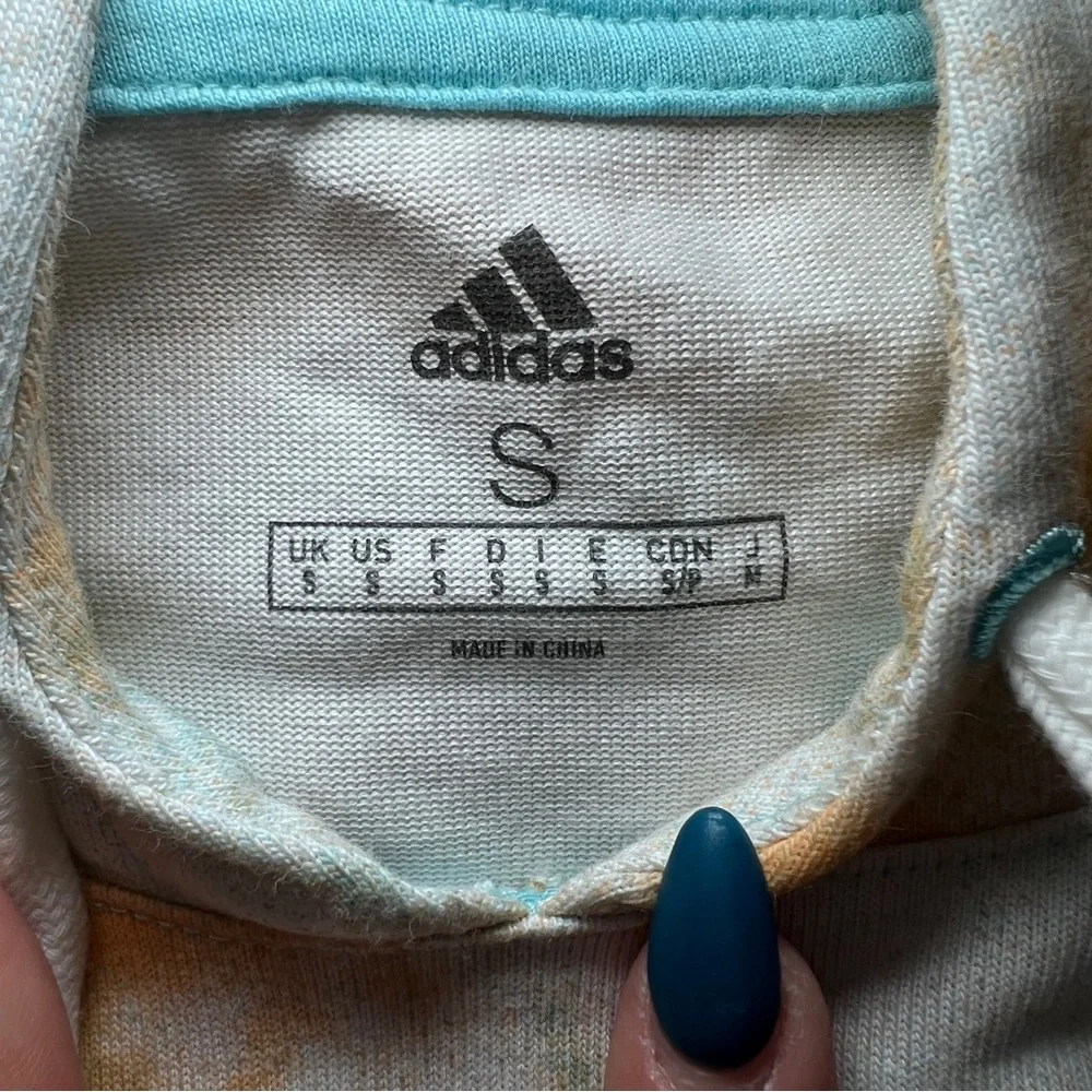 Adidas Men's Tie-Dye‎ Hoodie in Blue and Orange Small